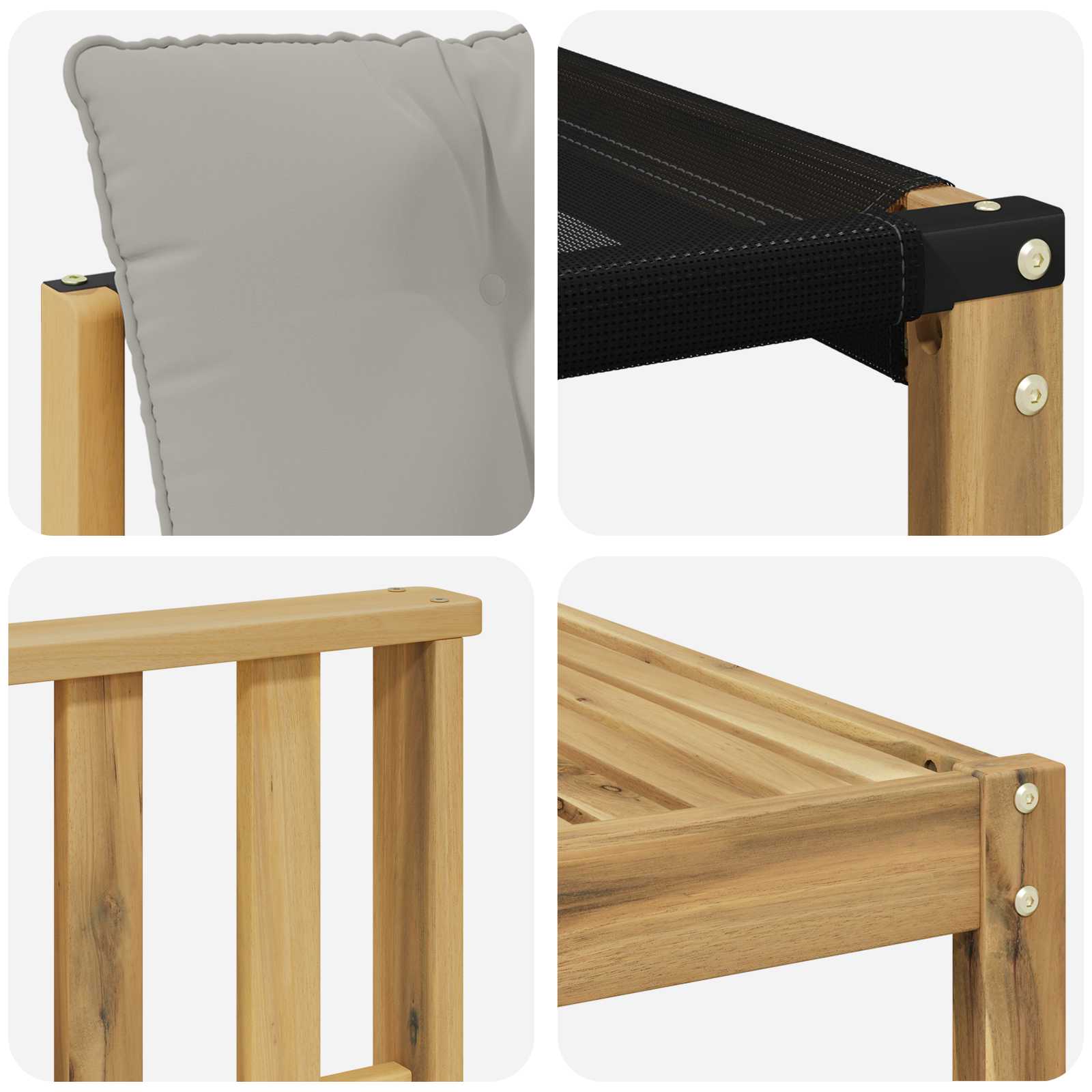 Outdoor-Sofagarnitur 8 pcs Weiß und Hellgrau