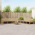 Outdoor-Sofagarnitur 8 pcs Weiß und Beige