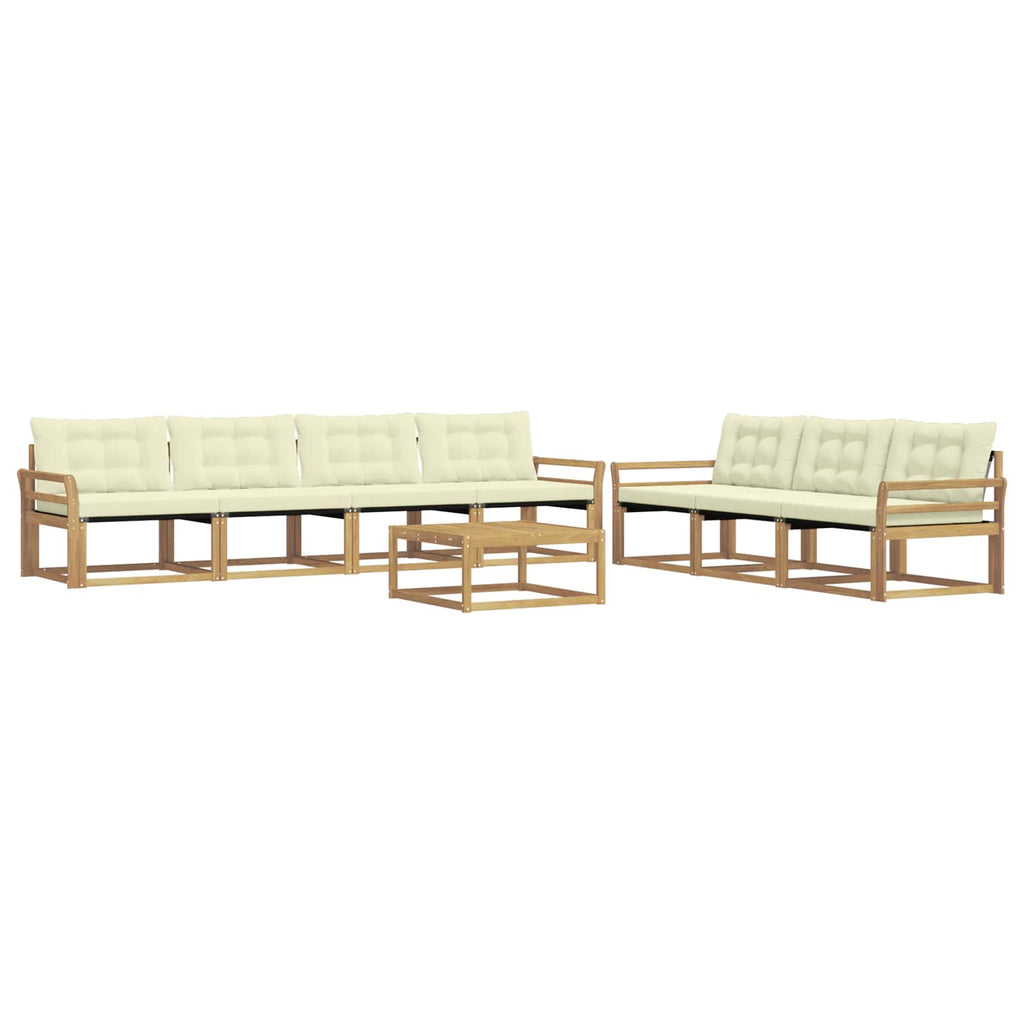 Outdoor-Sofagarnitur 8 pcs Weiß und Creme