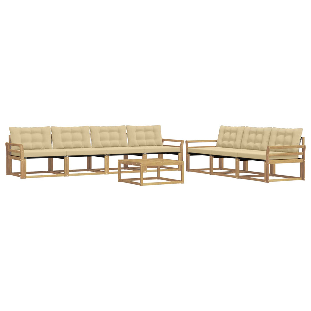 Outdoor-Sofagarnitur 8 pcs Weiß und Beige