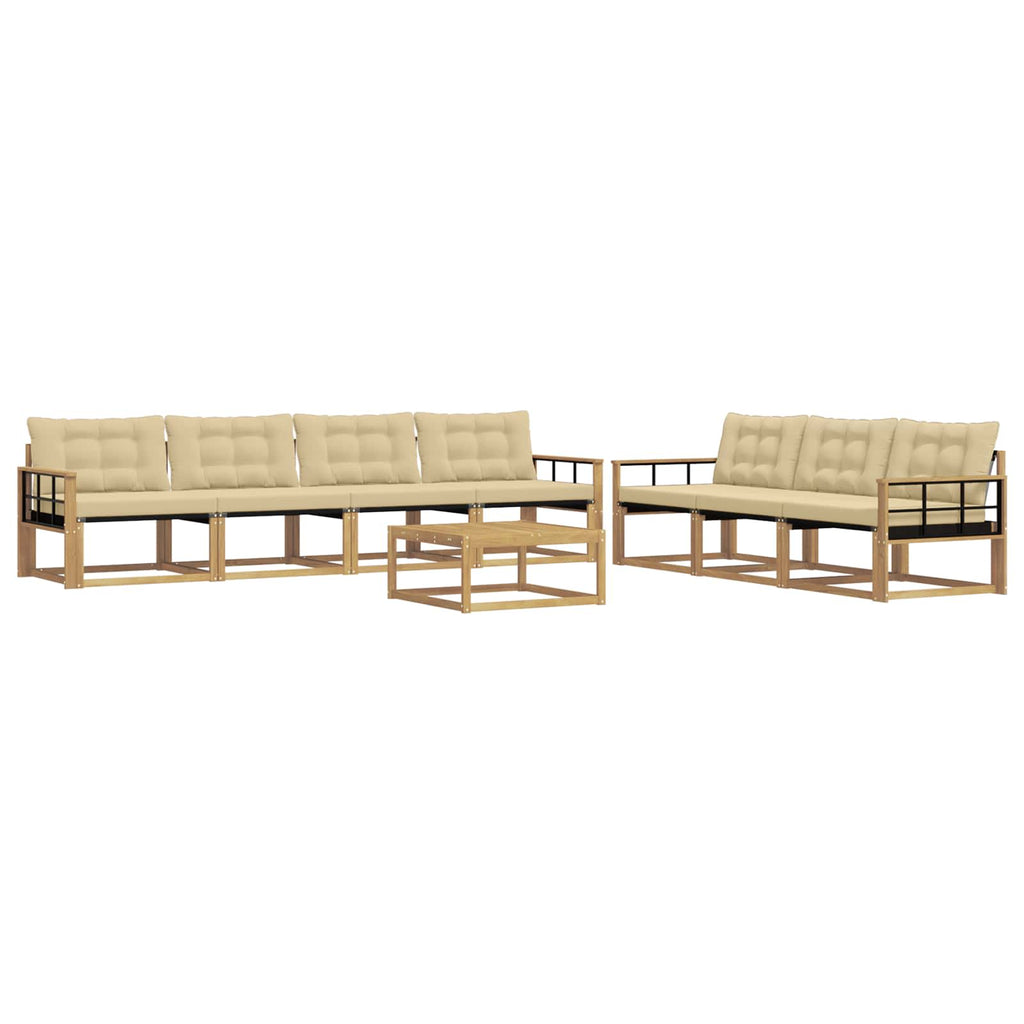 Outdoor-Sofagarnitur 8 pcs Weiß und Beige