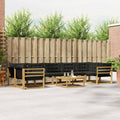 Outdoor-Sofagarnitur 8 pcs Weiß und Schwarz 79 x 79 x 37 cm