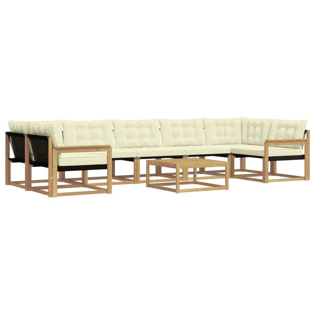 Outdoor-Sofagarnitur 8 pcs Weiß und Creme 79 x 79 x 37 cm