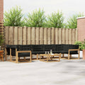 Outdoor-Sofagarnitur 8 pcs Weiß und Schwarz 79 x 79 x 37 cm