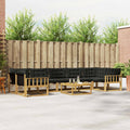 Outdoor-Sofagarnitur 8 pcs Weiß und Schwarz 79 x 79 x 37 cm