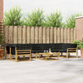 Outdoor-Sofagarnitur 8 pcs Weiß und Schwarz 79 x 79 x 37 cm