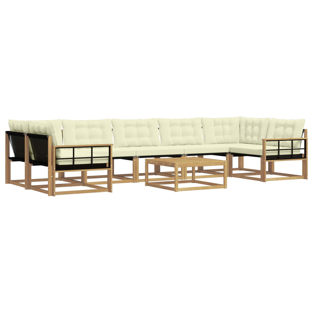 Outdoor-Sofagarnitur 8 pcs Weiß und Creme 79 x 79 x 37 cm