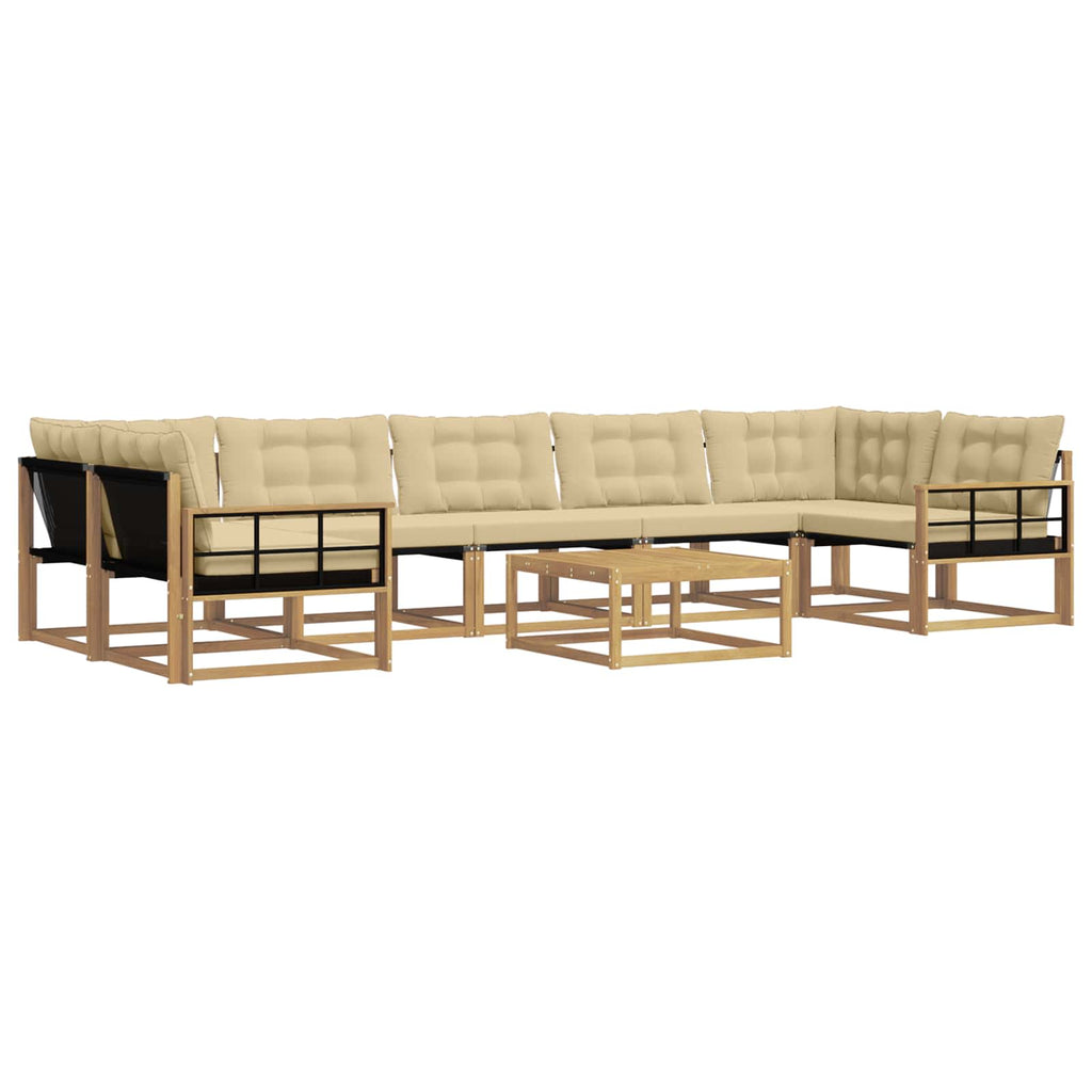 Outdoor-Sofagarnitur 8 pcs Weiß und Beige 79 x 79 x 37 cm