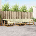 Outdoor-Sofagarnitur 8 pcs Weiß und Creme 79 x 79 x 37 cm