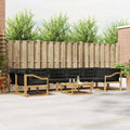 Outdoor-Sofagarnitur 8 pcs Weiß und Schwarz 79 x 79 x 37 cm