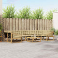 Outdoor-Sofagarnitur 8 pcs Weiß und Beige 79 x 79 x 37 cm