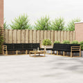 Outdoor-Sofagarnitur 9 pcs Weiß und Schwarz 79 x 79 x 37 cm