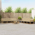 Outdoor-Sofagarnitur 9 pcs Weiß und Beige 79 x 79 x 37 cm