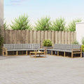 Outdoor-Sofagarnitur 9 pcs Weiß und Hellgrau 79 x 79 x 37 cm