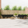 Outdoor-Sofagarnitur 9 pcs Weiß und Schwarz 79 x 79 x 37 cm