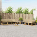 Outdoor-Sofagarnitur 9 pcs Weiß und Beige 79 x 79 x 37 cm