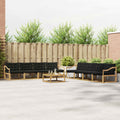 Outdoor-Sofagarnitur 9 pcs Weiß und Schwarz 79 x 79 x 37 cm