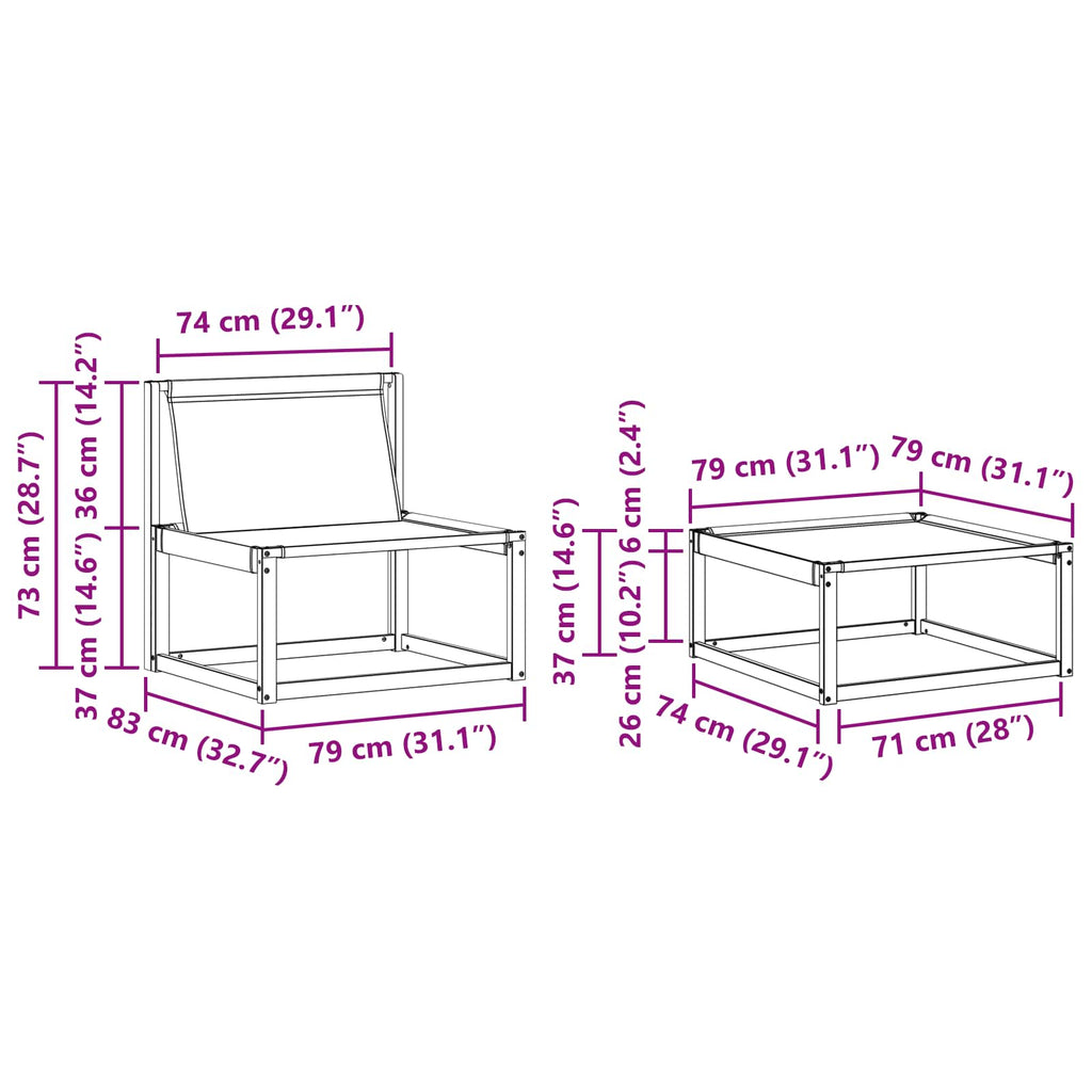 Outdoor-Sofagarnitur mit Kissen 4 pcs Weiß und Beige
