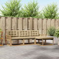 Outdoor-Sofagarnitur mit Kissen 4 pcs Weiß und Beige