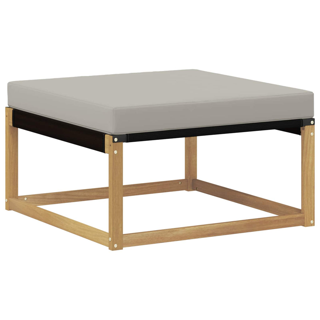 Outdoor-Sofagarnitur mit Kissen 4 pcs Weiß und Hellgrau