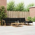 Outdoor-Sofagarnitur 6 pcs Weiß und Schwarz 79 x 79 x 37 cm