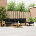 Outdoor-Sofagarnitur 6 pcs Weiß und Schwarz