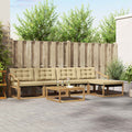 Outdoor-Sofagarnitur 6 pcs Weiß und Beige 79 x 79 x 37 cm