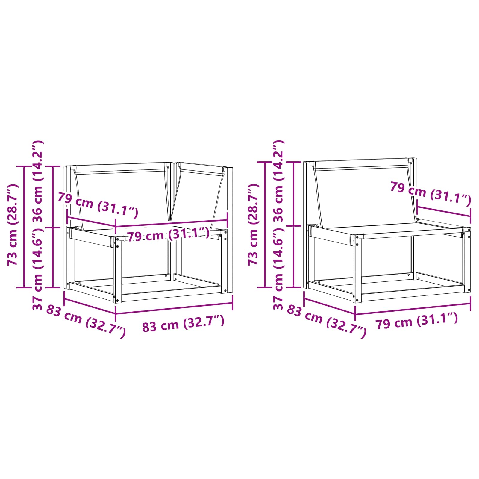 Outdoor-Sofagarnitur mit Kissen 4 pcs Weiß und Beige