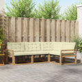 Outdoor-Sofagarnitur mit Kissen 4 pcs Weiß und Creme