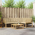 Outdoor-Sofagarnitur 5 pcs Weiß und Beige 79 x 79 x 37 cm