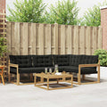 Outdoor-Sofagarnitur 5 pcs Weiß und Schwarz 79 x 79 x 37 cm