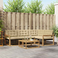 Outdoor-Sofagarnitur 5 pcs Weiß und Beige 79 x 79 x 37 cm