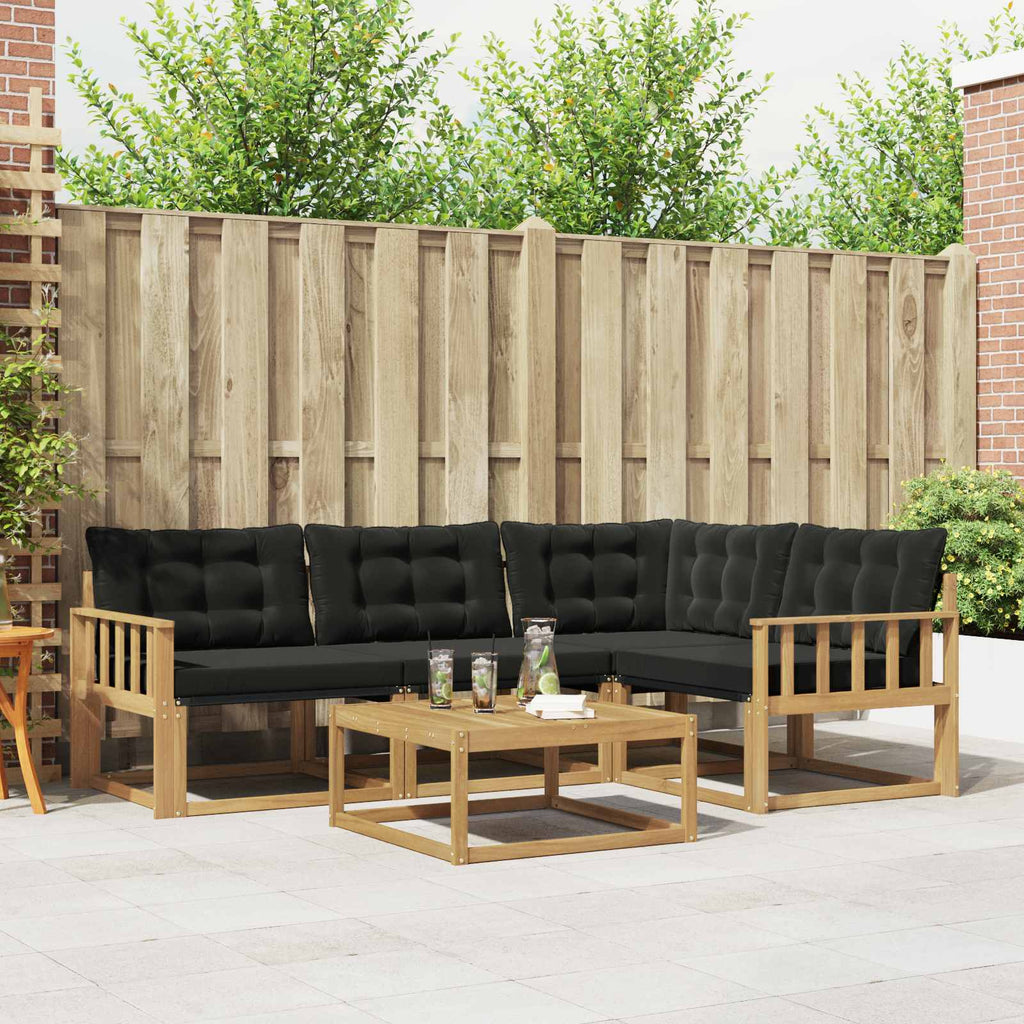 Outdoor-Sofagarnitur 5 pcs Weiß und Schwarz 79 x 79 x 37 cm