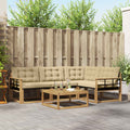 Outdoor-Sofagarnitur 5 pcs Weiß und Beige 79 x 79 x 37 cm