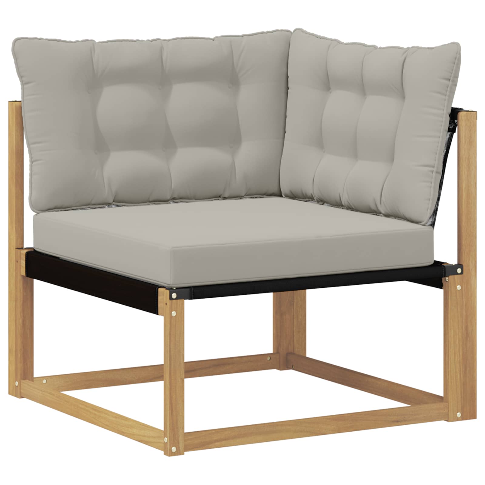 Outdoor-Sofagarnitur mit Kissen 5 pcs Weiß und Hellgrau