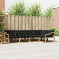 Outdoor-Sofagarnitur mit Kissen 5 pcs Weiß und Schwarz