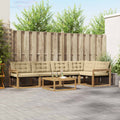 Outdoor-Sofagarnitur 6 pcs Weiß und Beige 79 x 79 x 37 cm