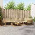 Outdoor-Sofagarnitur 6 pcs Weiß und Beige 79 x 79 x 37 cm