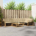 Outdoor-Sofagarnitur 6 pcs Weiß und Beige 79 x 79 x 37 cm