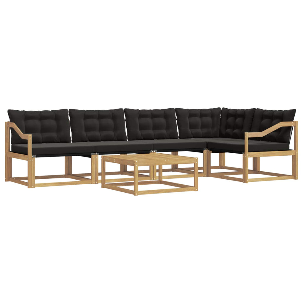 Outdoor-Sofagarnitur 6 pcs Weiß und Schwarz 79 x 79 x 37 cm