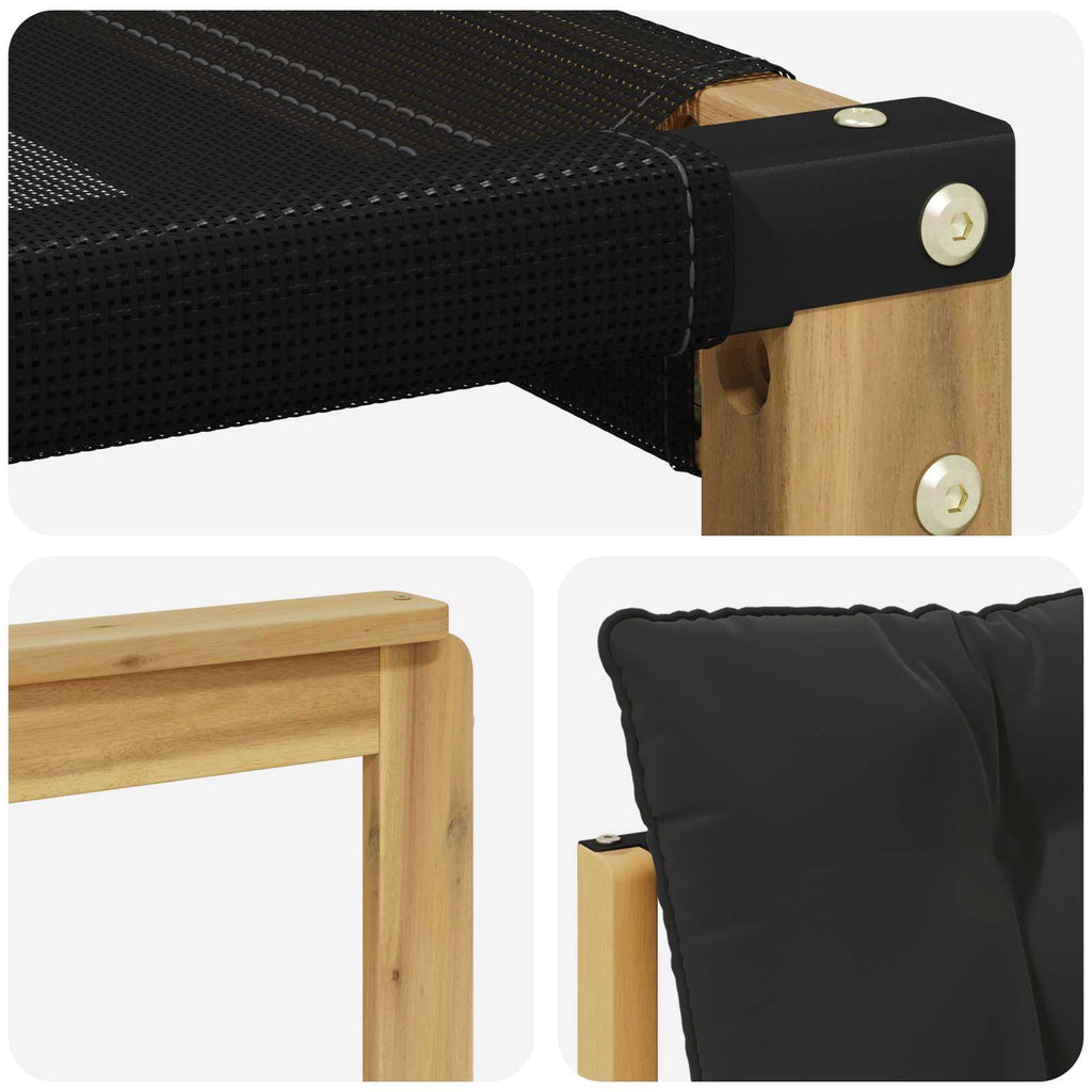 Outdoor-Sofagarnitur mit Kissen 6 pcs Weiß und Schwarz