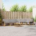 Outdoor-Sofagarnitur 7 pcs Weiß und Hellgrau 79 x 79 x 37 cm