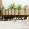 Outdoor-Sofagarnitur 7 pcs Weiß und Schwarz 79 x 79 x 37 cm