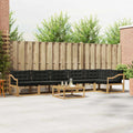 Outdoor-Sofagarnitur 7 pcs Weiß und Schwarz 79 x 79 x 37 cm
