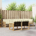Outdoor-Sofagarnitur mit Kissen 7 pcs Weiß und Creme