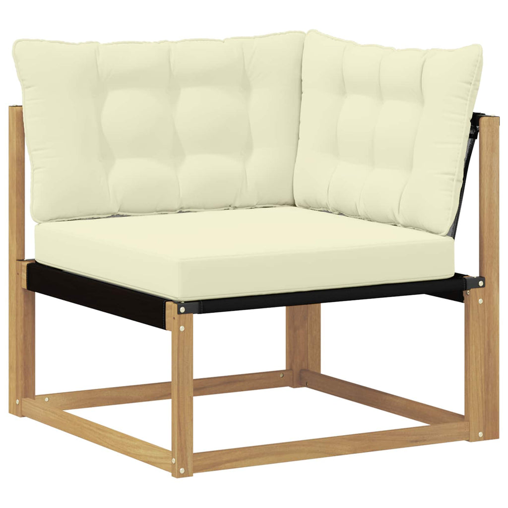 Outdoor-Sofagarnitur mit Kissen 7 pcs Weiß und Creme