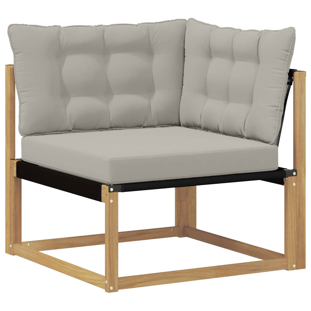 Outdoor-Sofagarnitur mit Kissen 8 pcs Weiß und Hellgrau