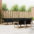 Outdoor-Sofagarnitur mit Kissen 8 pcs Weiß und Schwarz