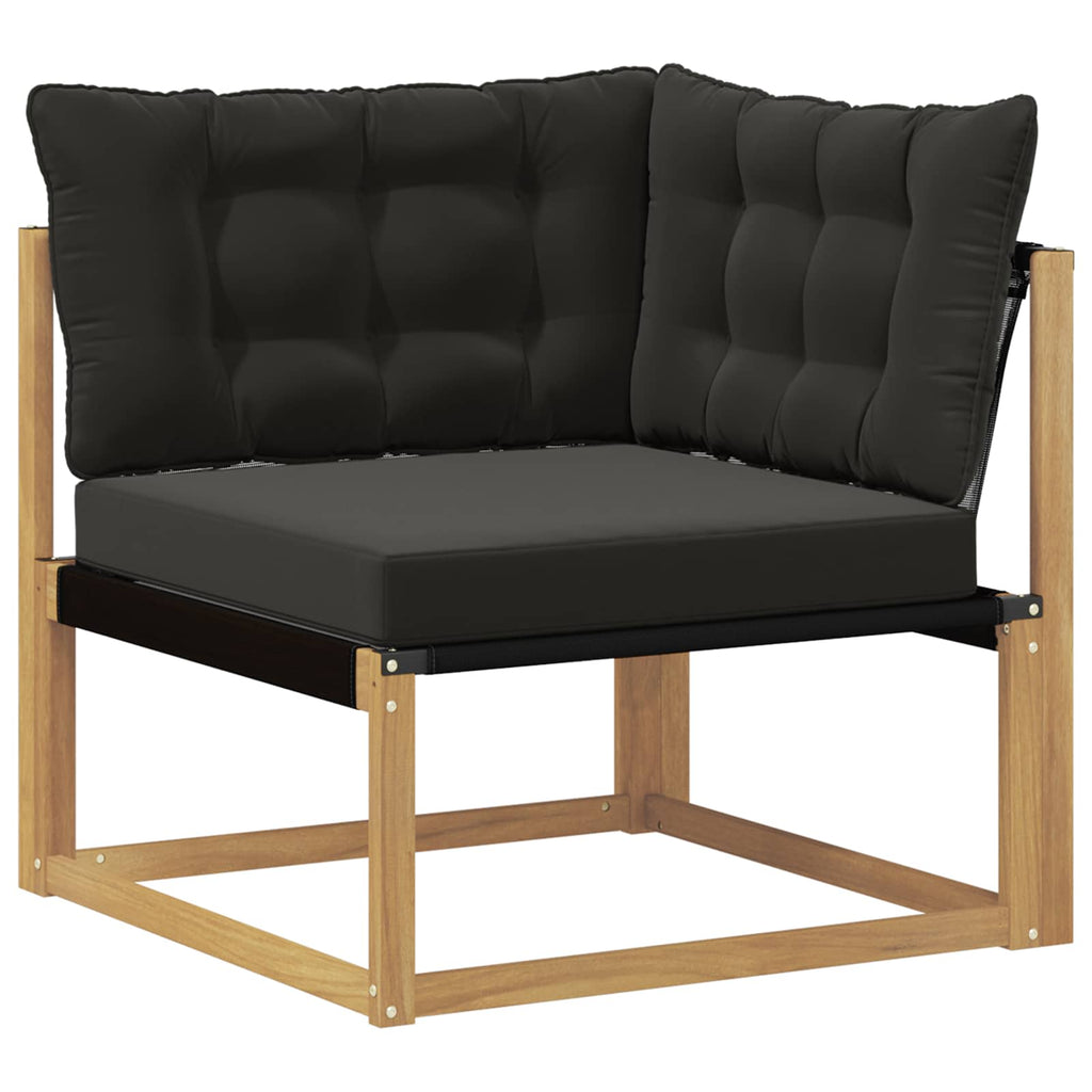 Outdoor-Sofagarnitur mit Kissen 8 pcs Weiß und Schwarz