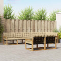 Outdoor-Sofagarnitur mit Kissen 8 pcs Weiß und Beige